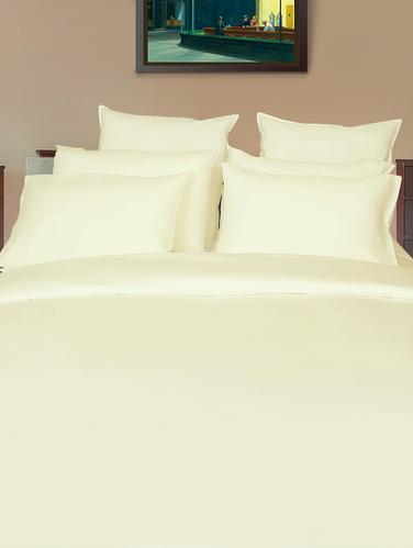 400 TC 100% Cotton Sateen Solid, Cream Color, Pair Of Large Size Pillow Covers - 15170312 - Very Small Image - 1