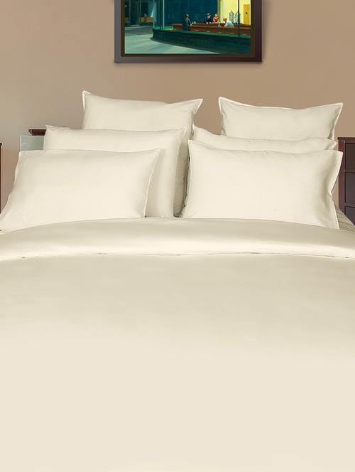400 TC 100% Cotton Sateen Solid, Ivory Color, Pair Of Large Size Pillow Covers - 15170315 - Standard Image - 1