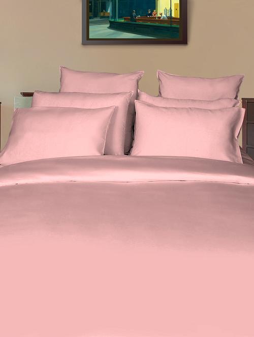 400 TC 100% Cotton Sateen Solid, Bridal Rose Color, Pair Of Regular Size Pillow Covers - 15170319 - Standard Image - 1