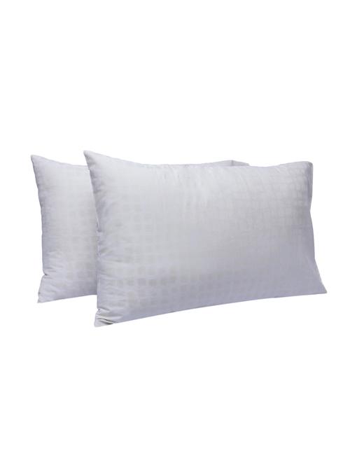 350 TC 100% Cotton Damask Self Design Pair Of Large Size Pillow Covers - 15170327 - Standard Image - 1