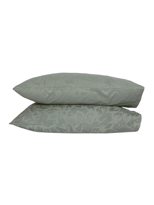 350 TC 100% Cotton Damask Abstract Design, Neutral Grey Color, Pair Of Regular Size Pillow Covers - 15170330 - Standard Image - 1