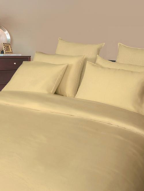 500 TC 100% Cotton Sateen Solid, Dark Khaki Color, Pair Of Regular Size Pillow Covers - 15170357 - Very Small Image - 1