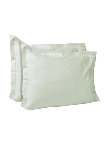 300 TC 100% Cotton Damask Self Pattern Design Pair Of Regular Size Pillow Covers - 15170371 - Very Small Image - 1