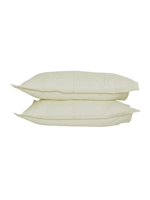300 TC 100% Cotton Damask Self Pattern Design Pair Of Regular Size Pillow Covers - 15170389 - Standard Image - 1