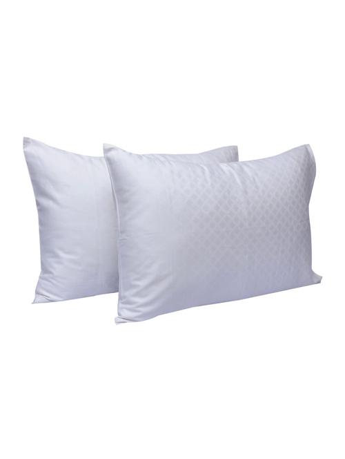 300 TC 100% Cotton Damask Abstract Design Pair Of Large Size Pillow Covers - 15170391 - Very Small Image - 1