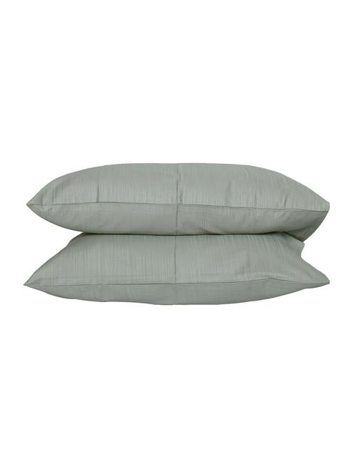 300 TC 100% Cotton Damask Uber Rare Self Design, Grey Color, Pair Of Regular Size Pillow Covers - 15170428 - Standard Image - 1