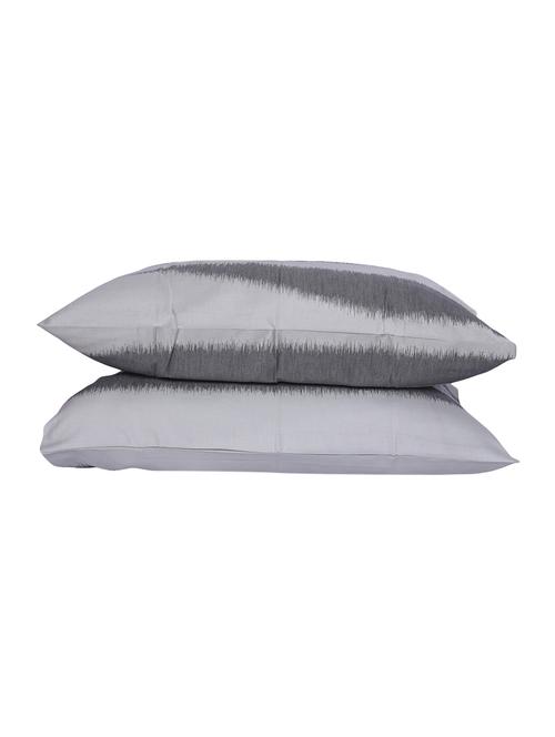 300 TC 100% Cotton Damask Uber Rare Abstract Design, Shades Of Grey Color, Pair Of Regular Size Pillow Covers - 15170437 - Standard Image - 1