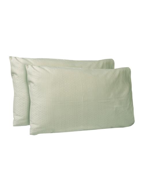 350 TC 100% Cotton Jacquard Damask Self Designed Pair Of Large Size Pillow Covers - 15170443 - Standard Image - 1