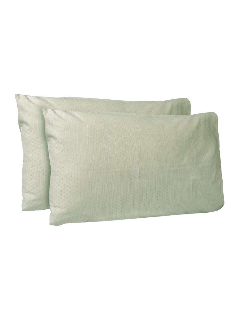 350 TC 100% Cotton Jacquard Damask Self Designed Pair Of Large Size Pillow Covers - 15170443 - Zoom Image - 1