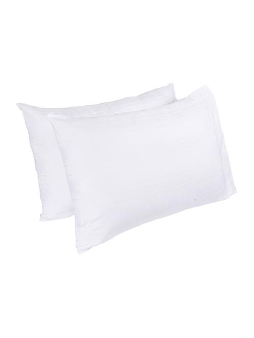 200 TC Poly Cotton Solid, White Color, Pair Of Large Size Pillow Covers - 15170469 - Standard Image - 1