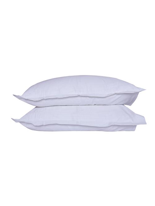 400 TC Meridian Stripe, White Color, Pair Of Regular Size Pillow Covers - 15170474 - Standard Image - 1