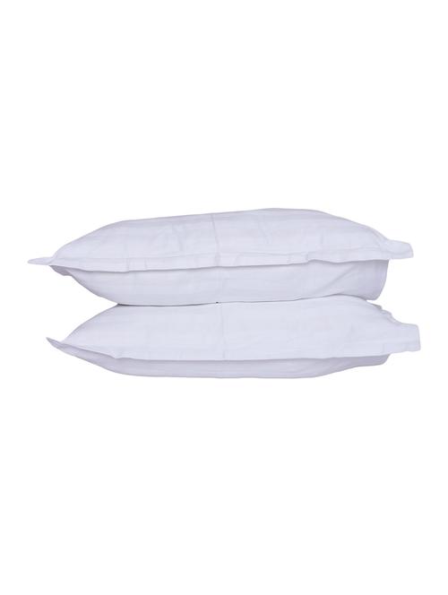 400 TC Broad Stripe, White Color, Pair Of Regular Size Pillow Covers - 15170476 - Very Small Image - 1