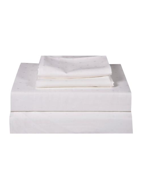 300 TC 100% Cotton Damask Geometric Abstract Design, White Color, Single Size AC Comforter - 15170484 - Standard Image - 1
