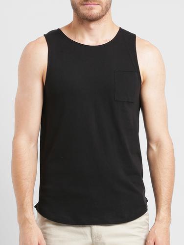 black cotton vest - 15171218 - Very Small Image - 1
