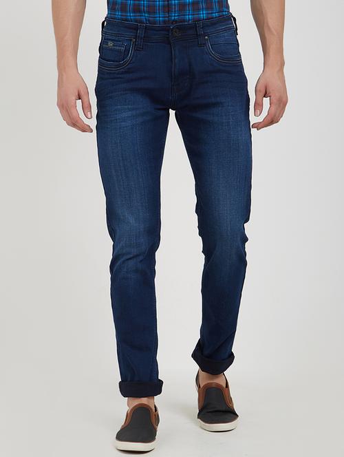 blue cotton washed jeans - 15171617 - Standard Image - 1