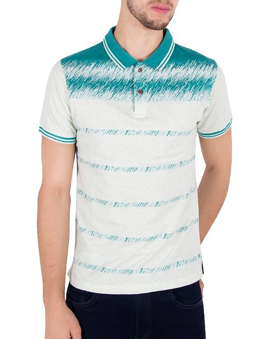 grey cotton all over print tshirt - 15171676 - Standard Image - 1