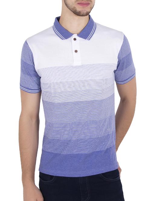 blue cotton polo t-shirt - 15171677 - Standard Image - 1