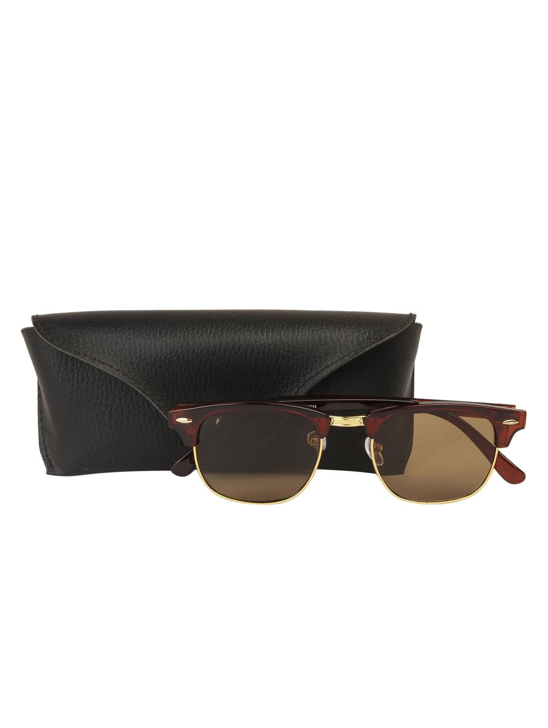 arzonai clubmaster ma-094-s3 wayfarer unisex brown sunglasses - 15172673 - Zoom Image - 5