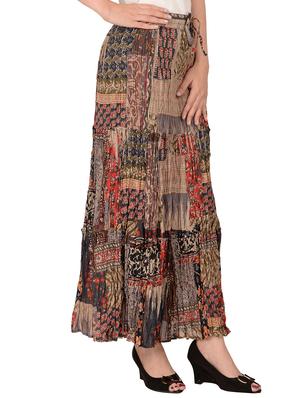 drawstring waist maxi skirt - 15172940 - Standard Image - 2