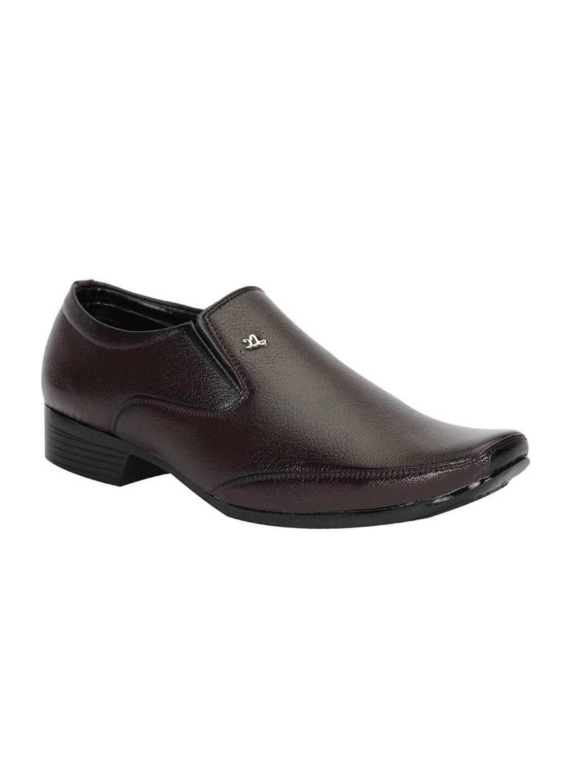 brown Leatherette formal slip on - 15173164 - Zoom Image - 1
