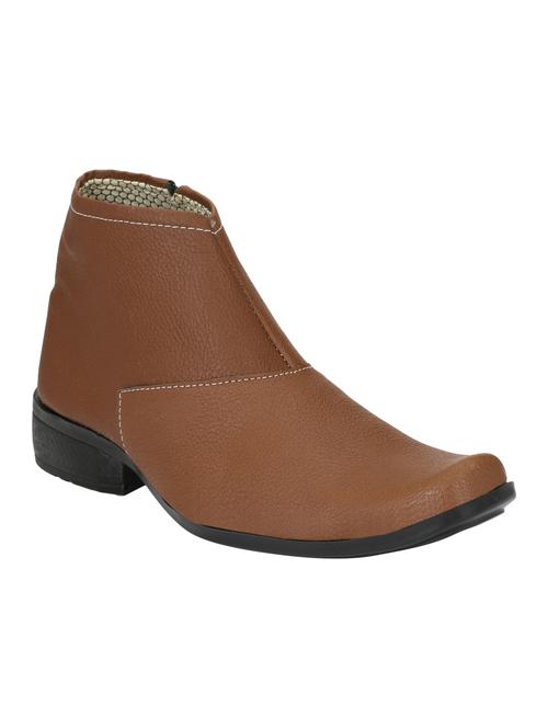 brown Leather slip on boot - 15173353 - Standard Image - 1