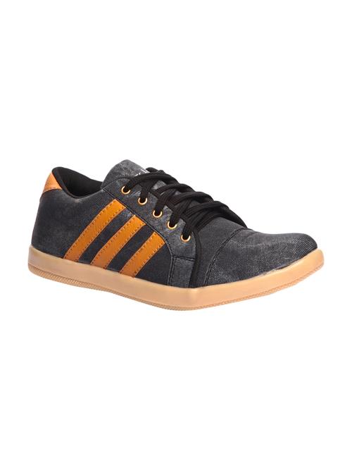 black Denim lace up sneaker - 15173359 - Standard Image - 1