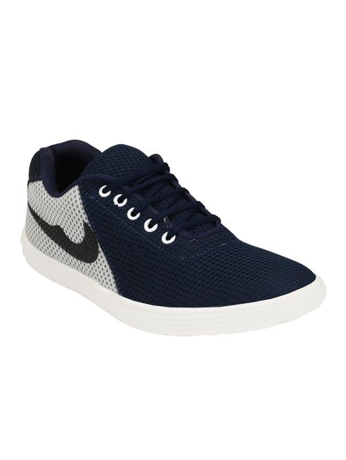 navy Mesh lace up sneaker - 15173366 - Standard Image - 1