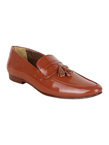 brown Patent Leather tassel slip on - 15173374 - Very Small Image - 1