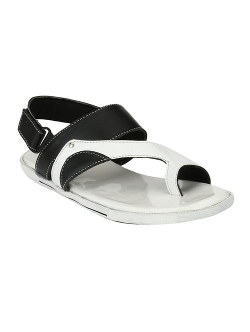 white leatherette back strap sandal - 15173376 - Standard Image - 1