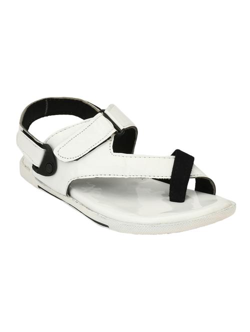 white leatherette back strap sandal - 15173377 - Standard Image - 1