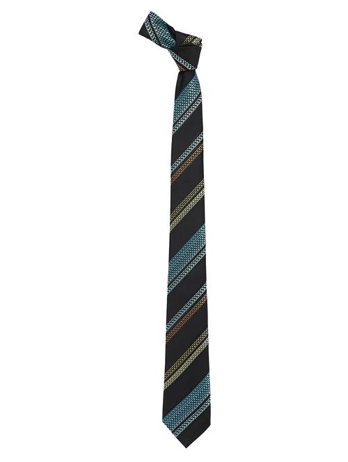 black::blue::yellow microfiber tie - 15173716 - Standard Image - 1