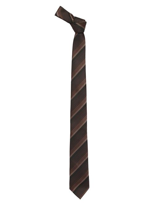 brown::black microfiber tie - 15173717 - Standard Image - 1