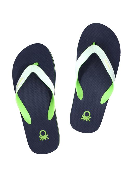 navy rubber toe separator flip flops - 15173824 - Standard Image - 1