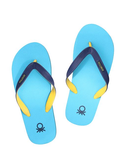 turquoise rubber toe separator flip flops - 15173826 - Standard Image - 1