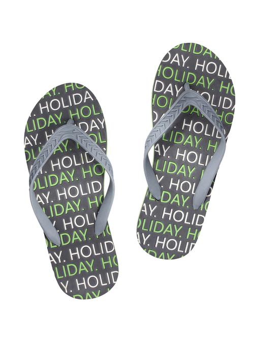 grey rubber toe separator flip flops - 15173832 - Standard Image - 1