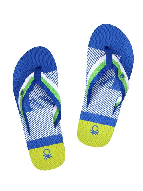 blue fabric toe separator flip flops - 15173833 - Standard Image - 1
