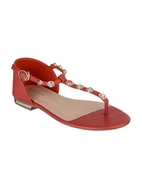 red closed back sandal - 15175364 - Standard Image - 1