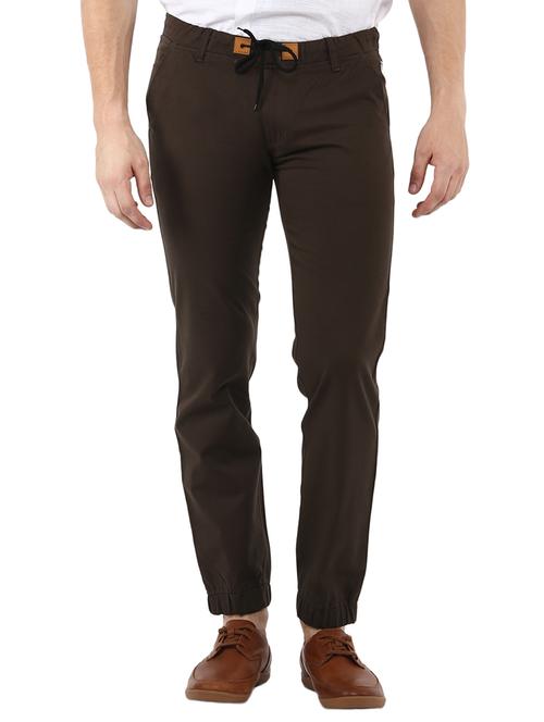 brown cotton joggers - 15175554 - Standard Image - 1
