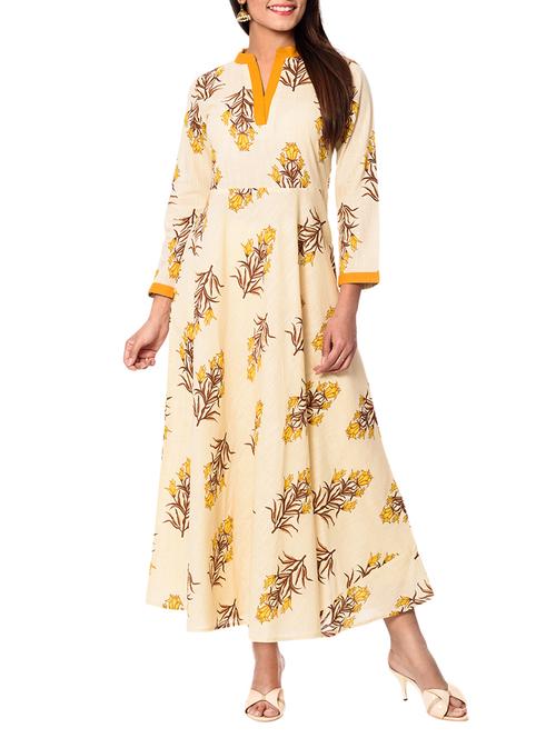 A-line printed kurta - 15175567 - Standard Image - 1