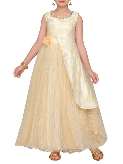 beige net gown - 15175588 - Standard Image - 1
