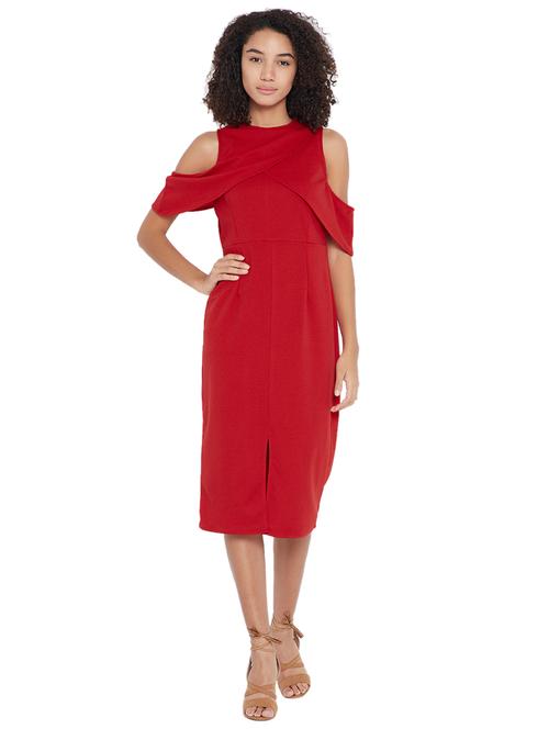 red solid sheath dress - 15175703 - Very Small Image - 1