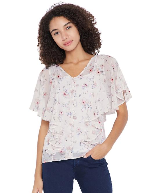 Floral ruffled top - 15175710 - Standard Image - 1