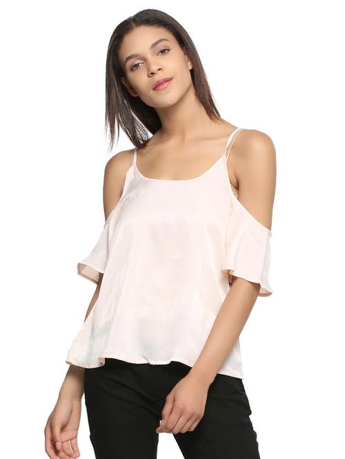pink cold shoulder top - 15175921 - Standard Image - 1