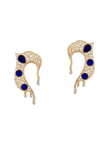 blue metal earring - 15175927 - Very Small Image - 1