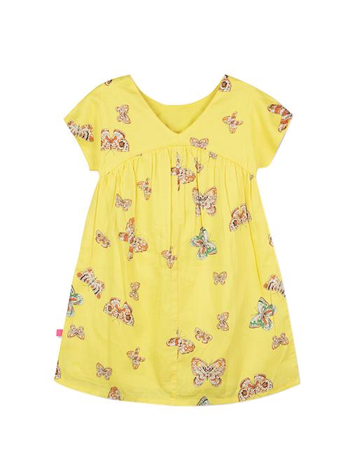 yellow cotton frock - 15176343 - Very Small Image - 1