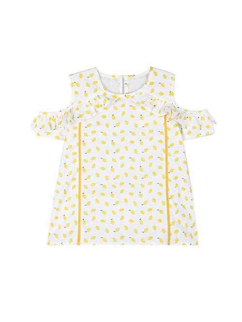 yellow cotton frock - 15176347 - Standard Image - 1