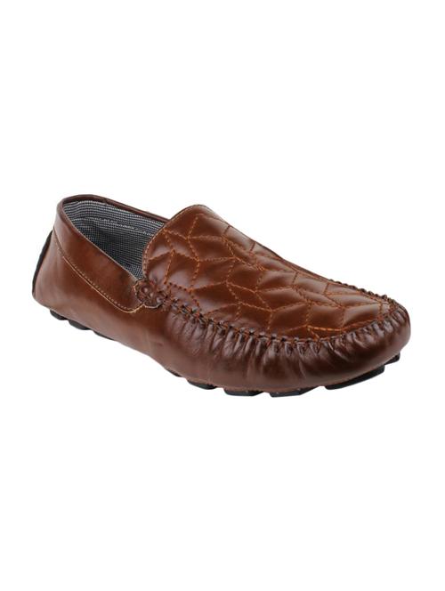 brown leatherette slip on loafer - 15176361 - Very Small Image - 1