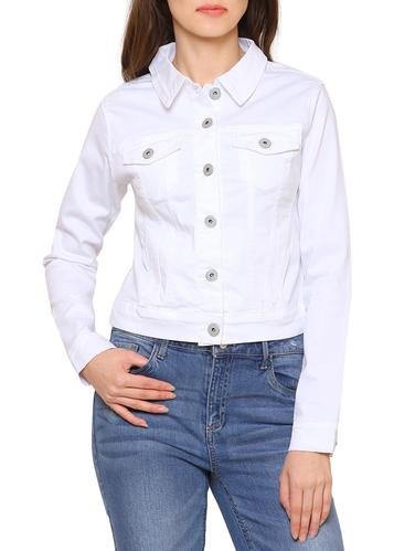 white solid cotton jacket - 15176367 - Very Small Image - 1