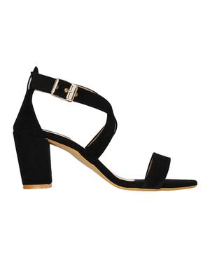 black suede closed back sandals - 15176482 - Standard Image - 2