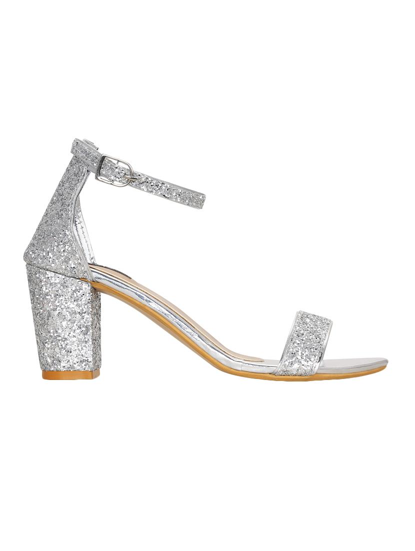 silver ankle strap sandal - 15176487 - Zoom Image - 2
